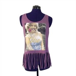 Marilyn Monroe Pink Fringe Tank Top